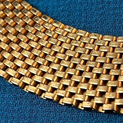 GOLD TONE CHAIN BAND CHOKER NECKLACE