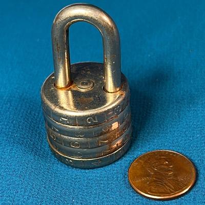 EARLY BARREL STYLE COMBINATION DIAL PADLOCK 