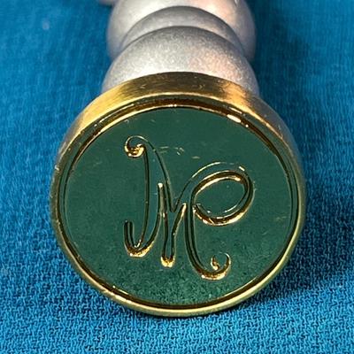 FLEUR DE LIS TOP LETTER WAX SEAL â€œMâ€