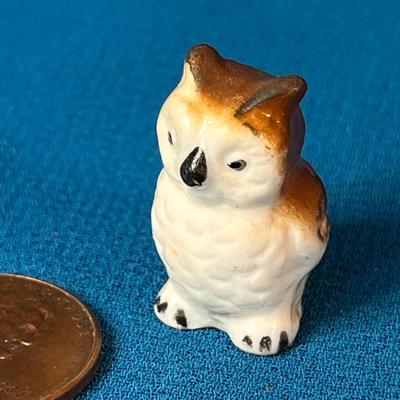MINIATURE CERAMIC OWL FIGURINE