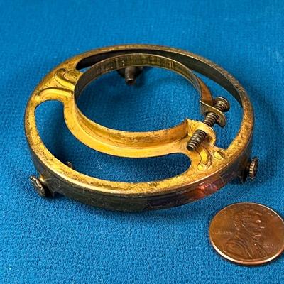 ANTIQUE BRASS LAMP PART PATENTED 1896