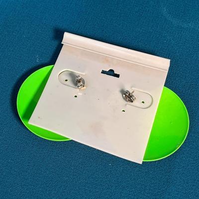 80â€™s STYLE BRIGHT GREEN ROUND EARRINGS