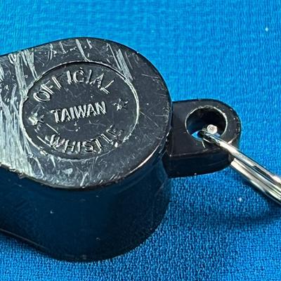 BLACK OLYMPUS OFFICIAL WHISTLE WITH KEY RING
