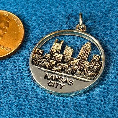 STERLING OPEN WORK â€œKANSAS CITYâ€ PENDANT