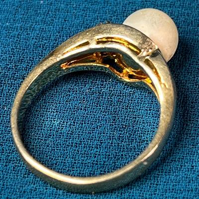 REAL PEARL 14KT GE RING