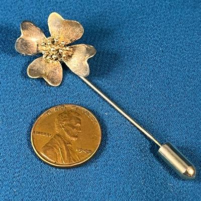 VINTAGE STERLING FLOWER STICK PIN