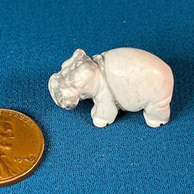 MINIATURE MARBLE? CARVED HIPPO