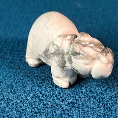 MINIATURE MARBLE? CARVED HIPPO
