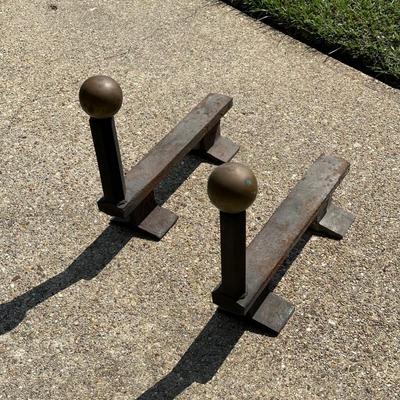 Andirons ~ Made From New Orleans Street Car Rails ~
