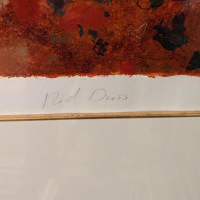 Signed Roy Fairchild-Woodard "Red Dress" 208/325