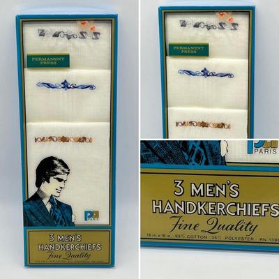 Eleven (11) Assorted Menâ€™s Handkerchiefs ~ NIB