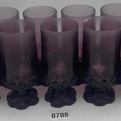 Large Tiffin Franciscan Madeira Plum Amethyst Goblets
