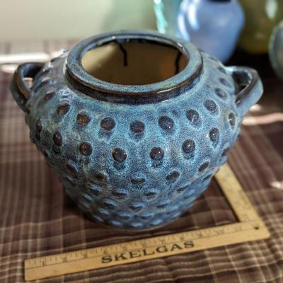 Vintage Aldo Londi for Bitossi (?) Remini Blue Ceramic Planter
