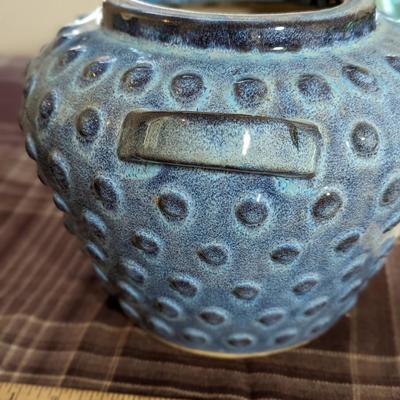 Vintage Aldo Londi for Bitossi (?) Remini Blue Ceramic Planter