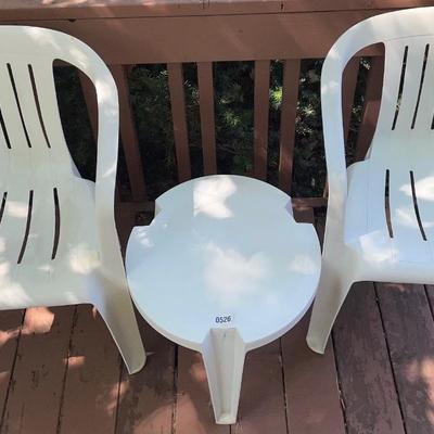 White Plastic Chairs With Table