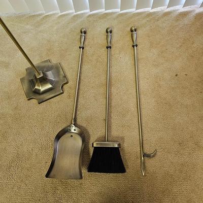 Antique Gold Cast Iron Fireplace Set (BLR-JS)