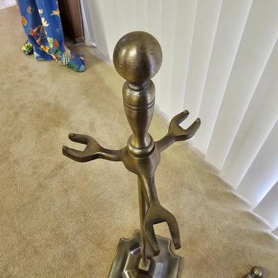 Antique Gold Cast Iron Fireplace Set (BLR-JS)