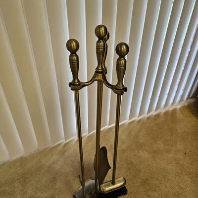 Antique Gold Cast Iron Fireplace Set (BLR-JS)