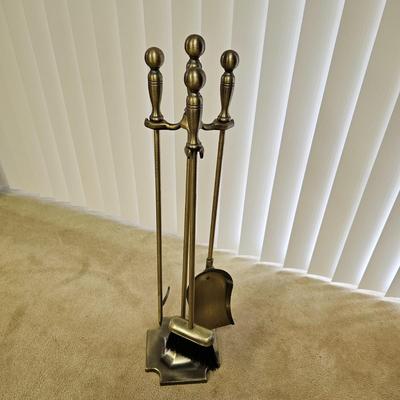 Antique Gold Cast Iron Fireplace Set (BLR-JS)