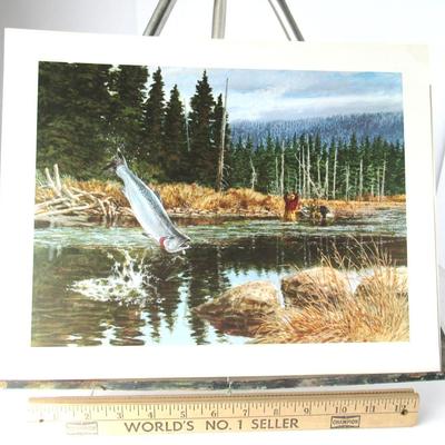 Lot 641:  Older USA Litho Fish/Trout