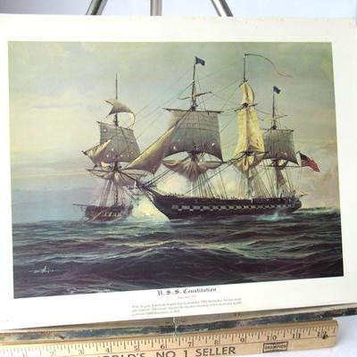 Lot 648: Older USA Litho:  USS Constitution