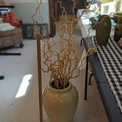 Versatile Color Large Vase of Curly Willow Branches