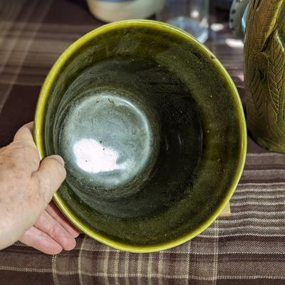 #2 Porcelain Plant Planter Pot Yellow Brown