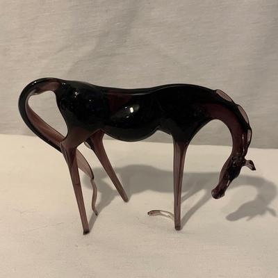 Miniature Purple Blown Glass Horses (DR-HS)