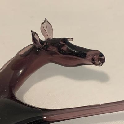 Miniature Purple Blown Glass Horses (DR-HS)