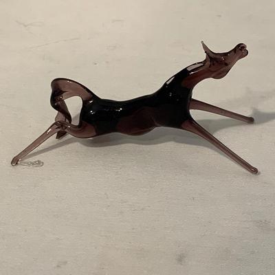 Miniature Purple Blown Glass Horses (DR-HS)