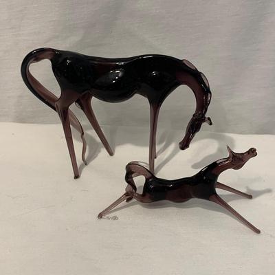 Miniature Purple Blown Glass Horses (DR-HS)