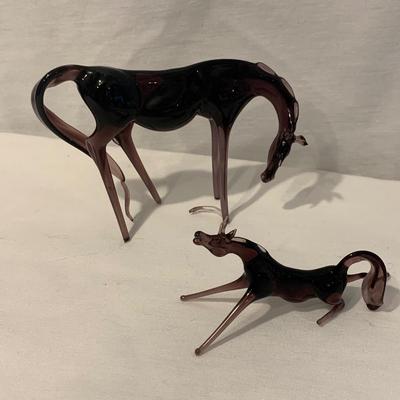 Miniature Purple Blown Glass Horses (DR-HS)