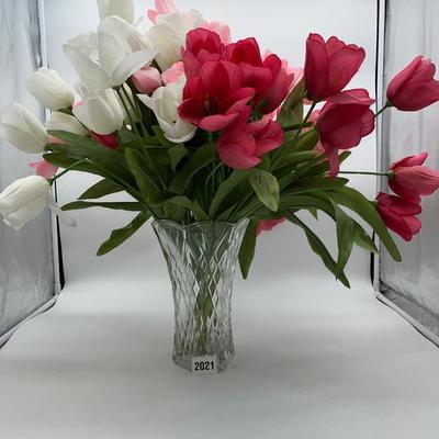 Glass Vase with Roses.
