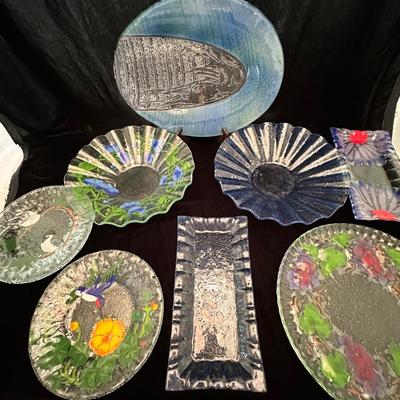 Decorative Painted Glass Plates & Bowls(DR-KL)