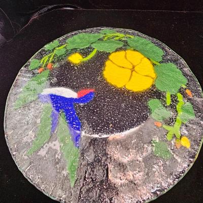 Decorative Painted Glass Plates & Bowls(DR-KL)