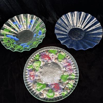Decorative Painted Glass Plates & Bowls(DR-KL)