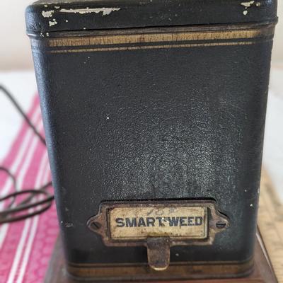 Handsome Antique Metal Canister Lamp