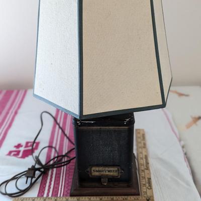 Handsome Antique Metal Canister Lamp
