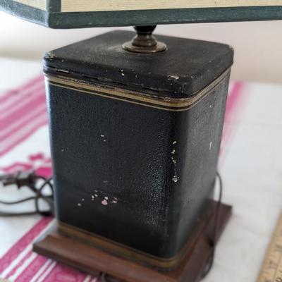 Handsome Antique Metal Canister Lamp