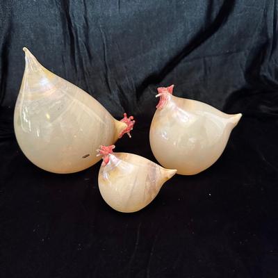 Glass Blown Hen Figurines & More (DR-KL)