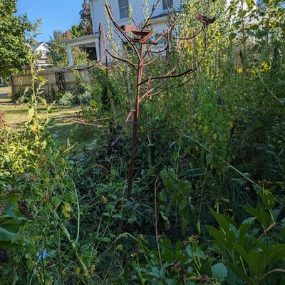 Amazing Wrought Iron Bird Bath/Feeder Tree