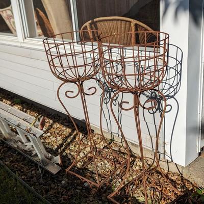 2 Wonderful Iron Plant Holders