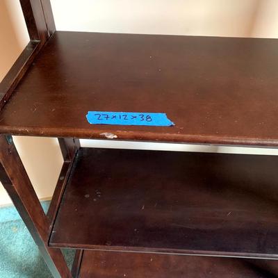 Folding wooden shelf