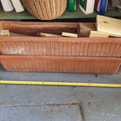 2, 2.5' Rectangle Terra Cotta Planters