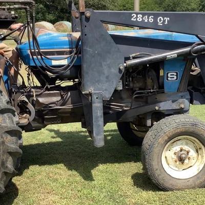 Ford 5610 Tractor with Box Blade and Bucket