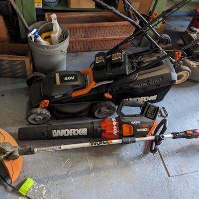 Set of 3 Battery Powered Worx Garden Tools