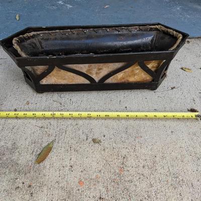 Cow Skin (?) Lined Planter