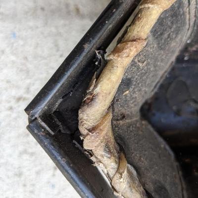 Cow Skin (?) Lined Planter