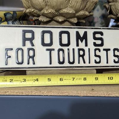 Vintage "Rooms for Tourists" Sign
