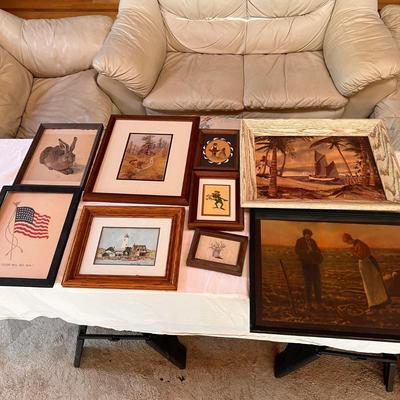 9 Piece Vintage Art Lot